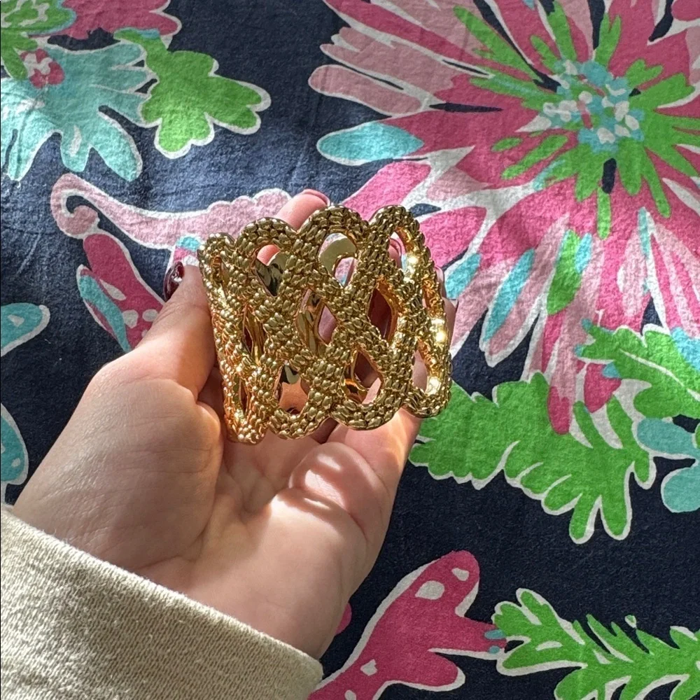 Lilly Pulitzer Gold Woven Bracelet - Picture 3 of 4
